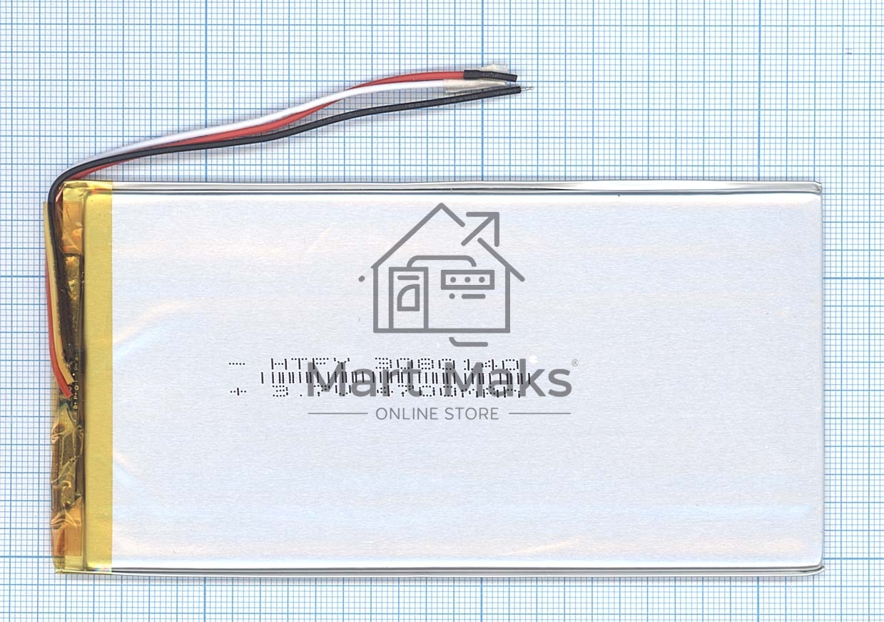 Аккумулятор Li-Pol (батарея) 3*80*140мм 3pin 3.7V/4700mAh