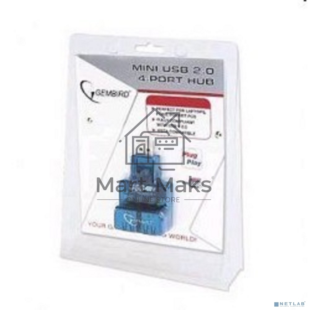 Контроллер GEMBIRD HUB USB2.0 Mini 4-port UHB-CN224