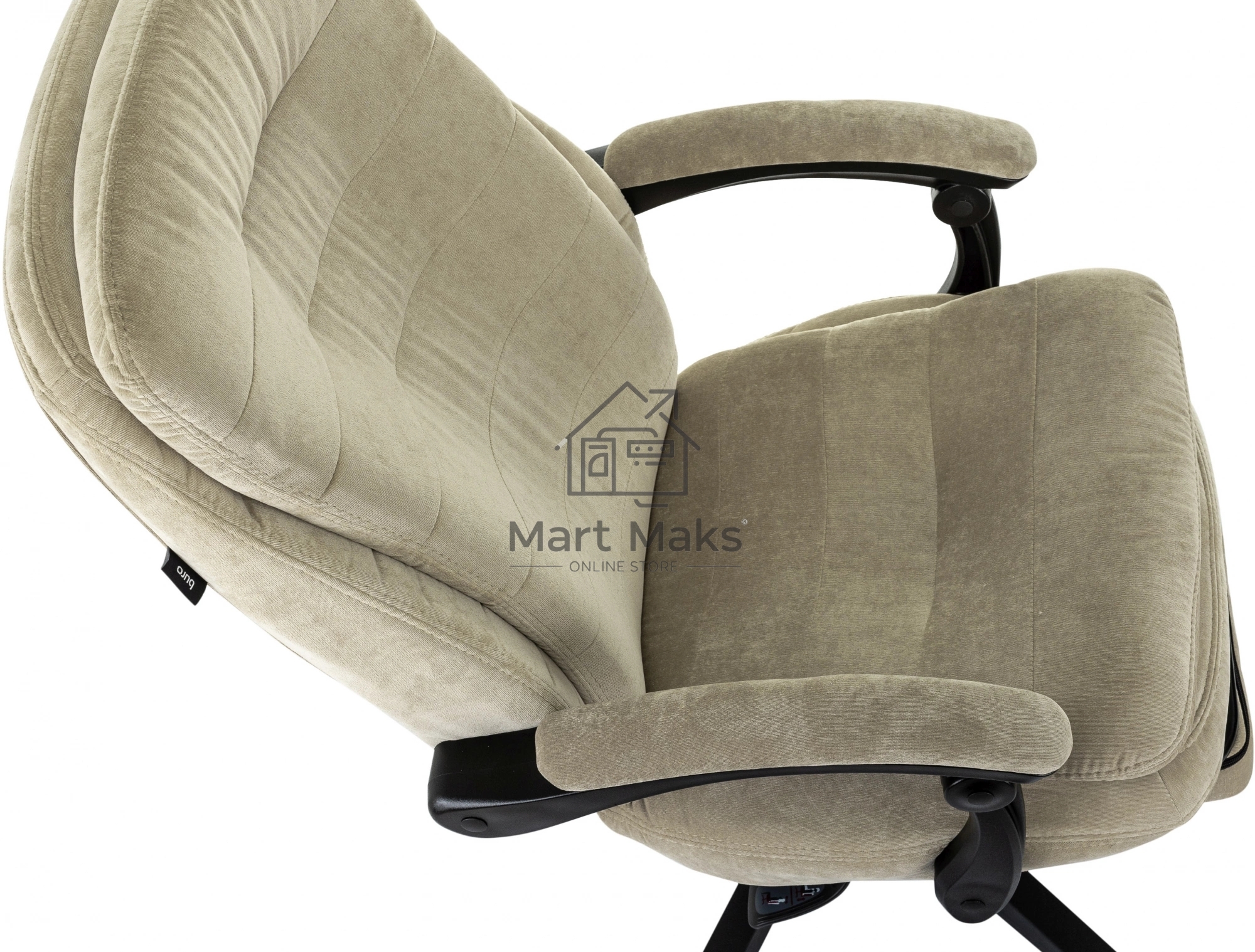 Кресло руководителя Бюрократ T-9950MSG-F Fabric песочный Light-21, крестов. пластик, подст. для ног