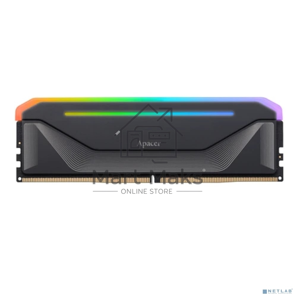 Оперативная память Apacer Nox, DDR5, 32GB (1x32 GB), 6000 MHz, CL38, DIMM, радиатор, RGB, черный