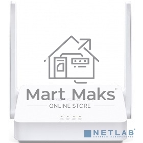 Роутер Mercusys 300Mbps Multi-Mode Wireless N Router, 2× Fixed External Antennas, 2× 10/100 Mbps LAN Ports, 1× 10/100 Mbps WAN Port, FEATURE: Access Point Mode, WPS/Reset Button, IPTV, IPv6, Beamforming, MU-MIMO, Parental Controls, Guest Network
