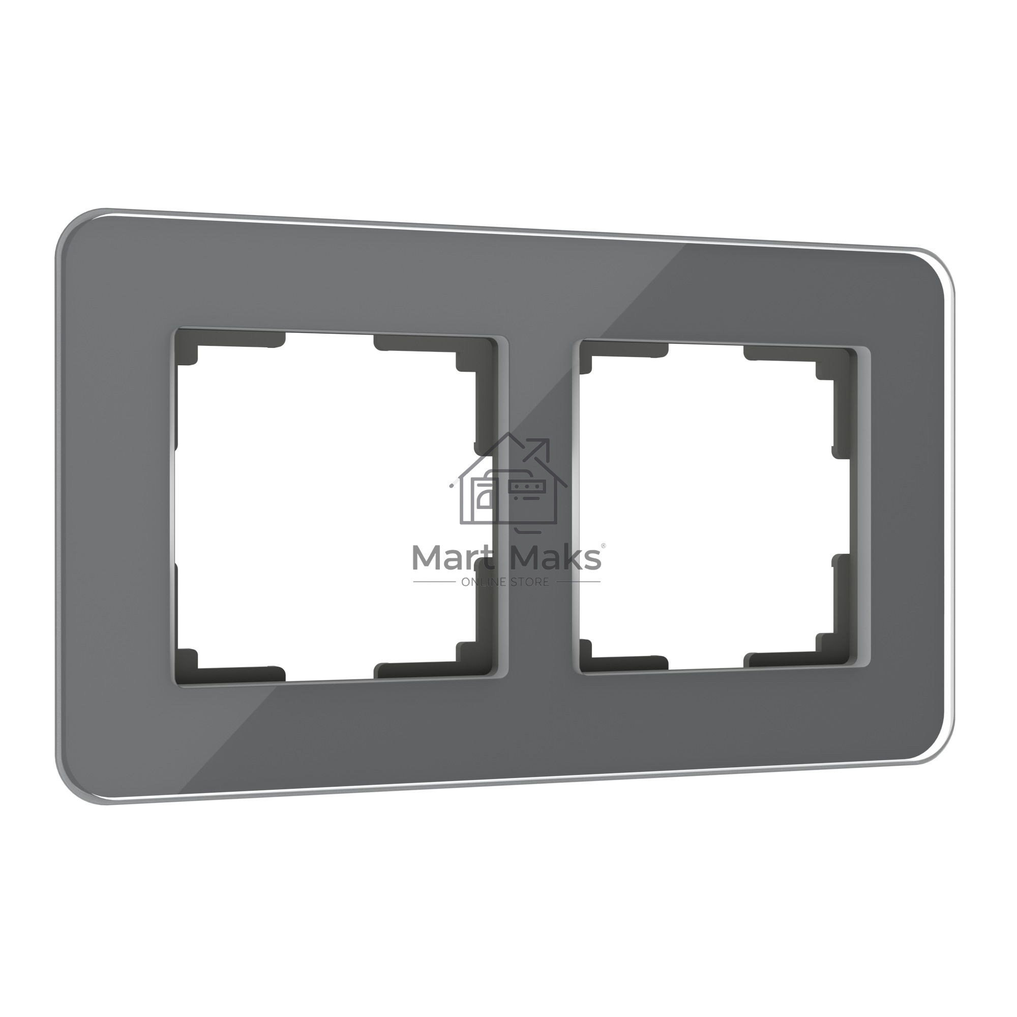 Рамка на 2 поста Elite (графит, стекло) W0022440