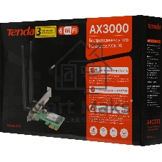 Сетевой адаптер Tenda E30 беспроводной двухдиапазонный PCI-e адаптер Wi-Fi 6 AX3000 c Bluetooth 5.0