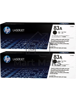 Картридж лазерный двойная упаковка Hewlett-Packard HP 83A CF283AD черный для LaserJet Pro MFP M125/M127 2 х 1500 стр.