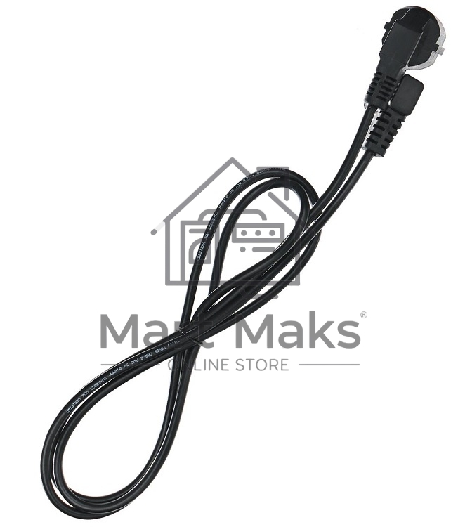 Кабель компьютер - розетка угловой 220V <1.8м> (Европейский стандарт) <TP021DA-1.8-BK>