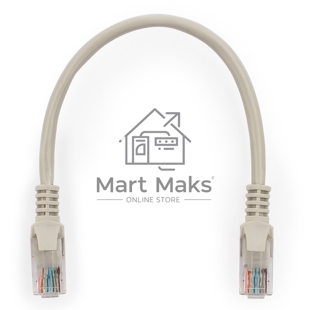Коммутационный шнур Комм шнур, UTP, кат 5e, 0.25м с RJ45 (серый)