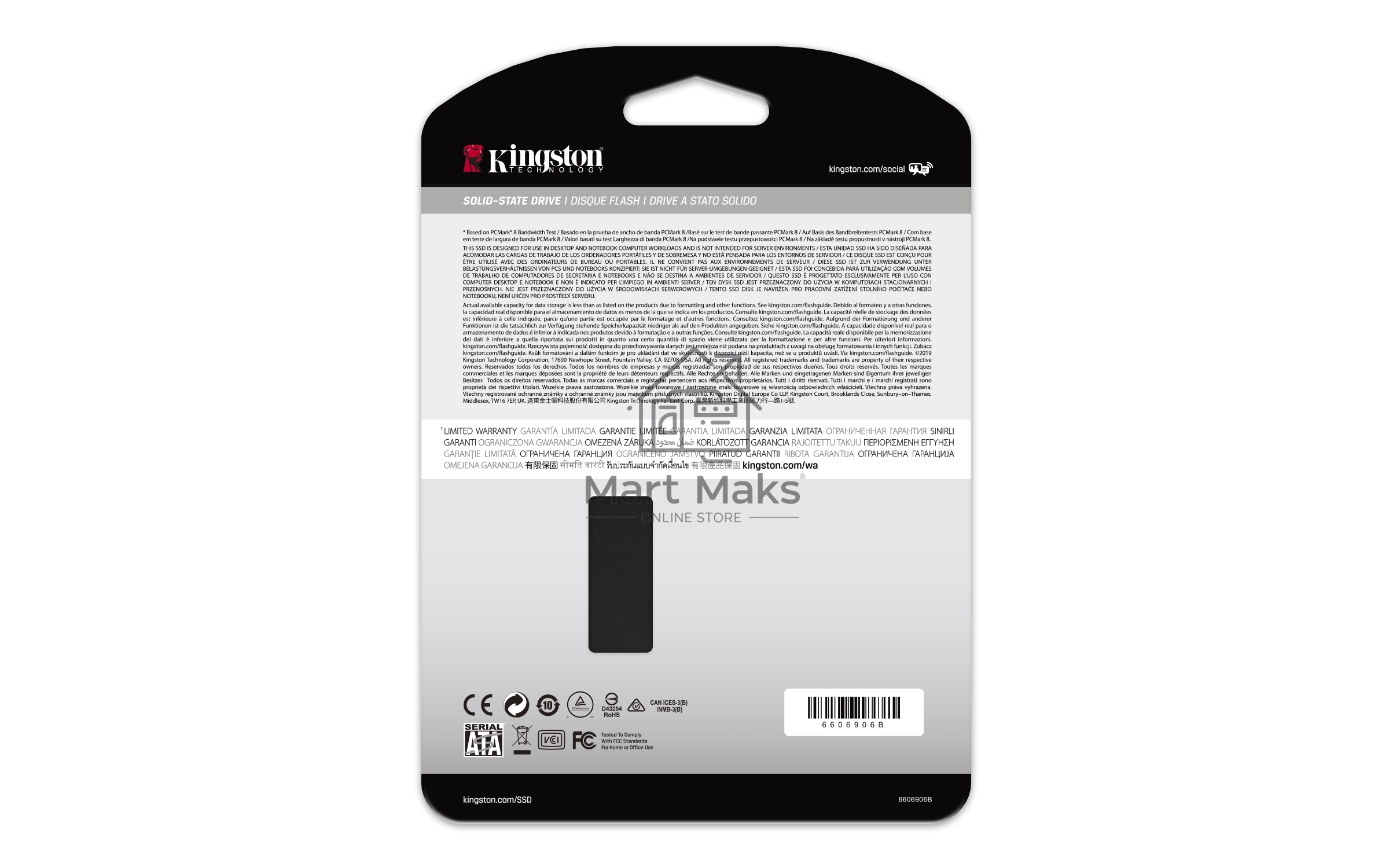 Накопитель SSD Kingston KC600, 1Tb, SATA III, 2.5