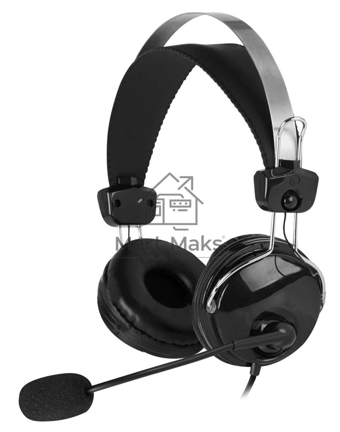 Наушники с микрофоном A4Tech HU-7P черный 2м накладные USB оголовье