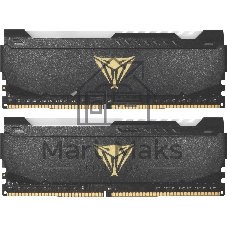 Оперативная память Patriot Viper Steel, DDR4, 16GB (2x8GB), 3200MHz, CL18, DIMM, с радиатором, RGB, черный