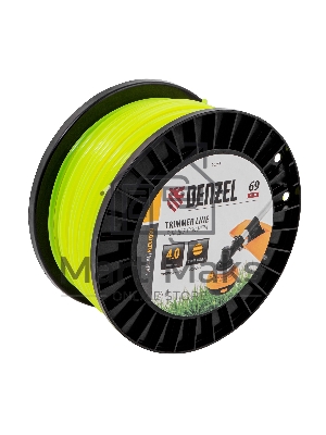 Леска для триммера Denzel круглая, 4,0мм х 69м, на DIN катушке FLEX CORD