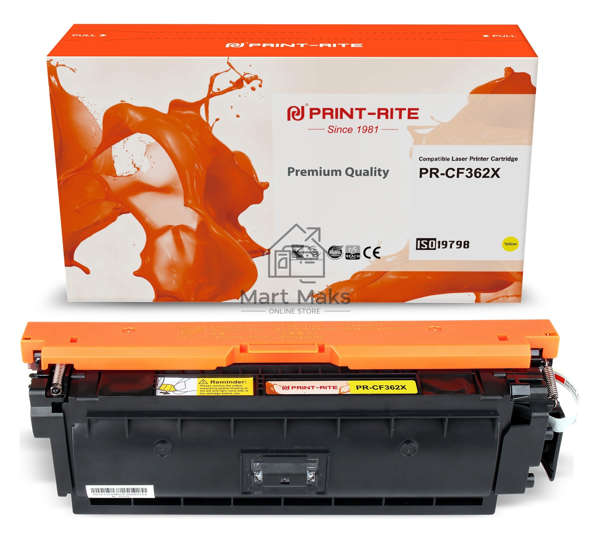 Картридж лазерный Print-Rite TRHGL9MPU1J PR-CF362X CF362X желтый (9500стр.) для HP CLJ M552dn/M553dn/M553N/M553x