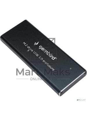 Внешний корпус Gembird EEM2-SATA-1 USB 3.0 для M2 SATA порт MicroB, металл, черный