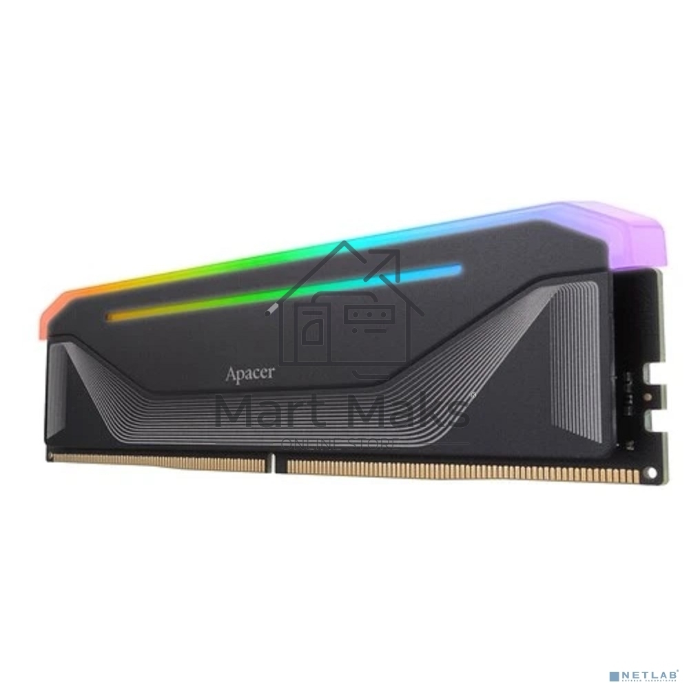 Оперативная память Apacer Nox, DDR5, 32GB (1x32 GB), 6000 MHz, CL38, DIMM, радиатор, RGB, черный