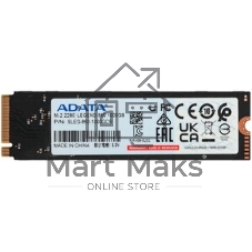 Накопитель SSD ADATA LEGEND 860, 1Tb, PCIe 4.0 x4, 2280, NVMe, R/W 6000/4000, с радиатором