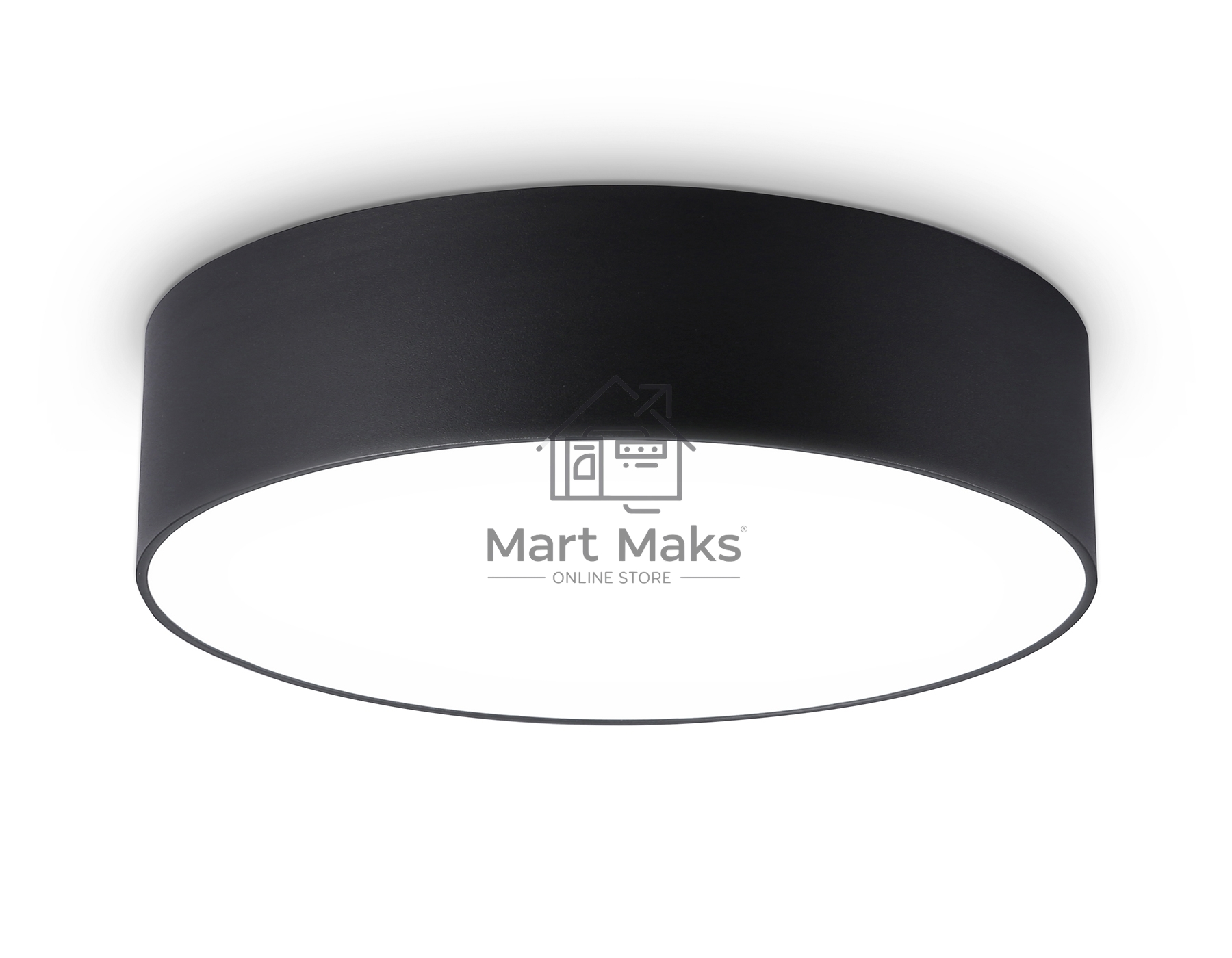 Потолочный светодиодный светильник Ambrella light FV5518 BK черный LED 18W 4200K D160*58 (Без ПДУ)