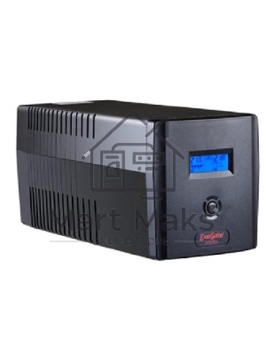 Источник бесперебойного питания ExeGate EP212519RUS SpecialPro Smart LLB-1000.LCD.AVR.4SH.RJ.USB 1000VA, черный, 4 евророзетки, USB