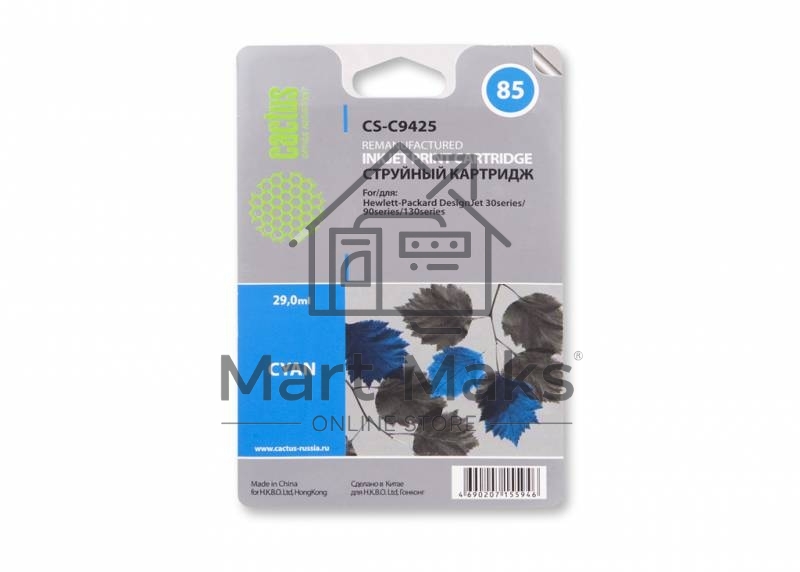Картридж струйный Cactus CS-C9425 голубой для №85 HP DJ 30/130 (29ml)