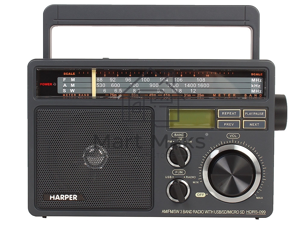 Радиоприемник Harper HDRS-099 (Дисплей; USB; SD карта; радио)