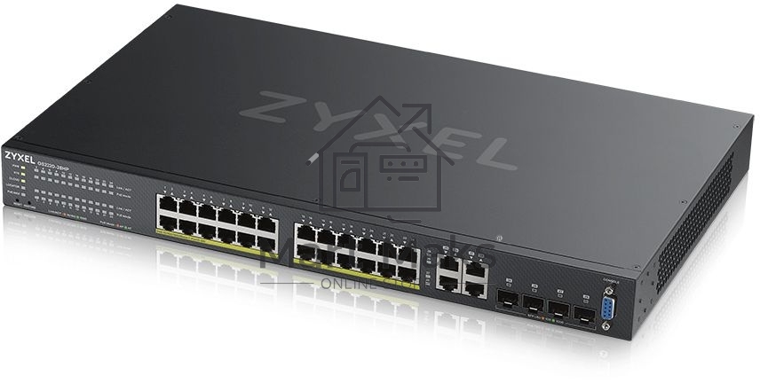 Гибридный L2 коммутатор PoE+ Zyxel NebulaFlex Pro GS2210-28HP, rack 19