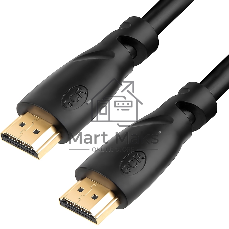 Кабель GCR Premium 1.8m HDMI 2.0, HDR, Ultra HD 4K60 Hz/ 5K30Hz, 3D, Ethernet 18.0 Гбит/с, OD8.0mm, 28/26 AWG, черный
