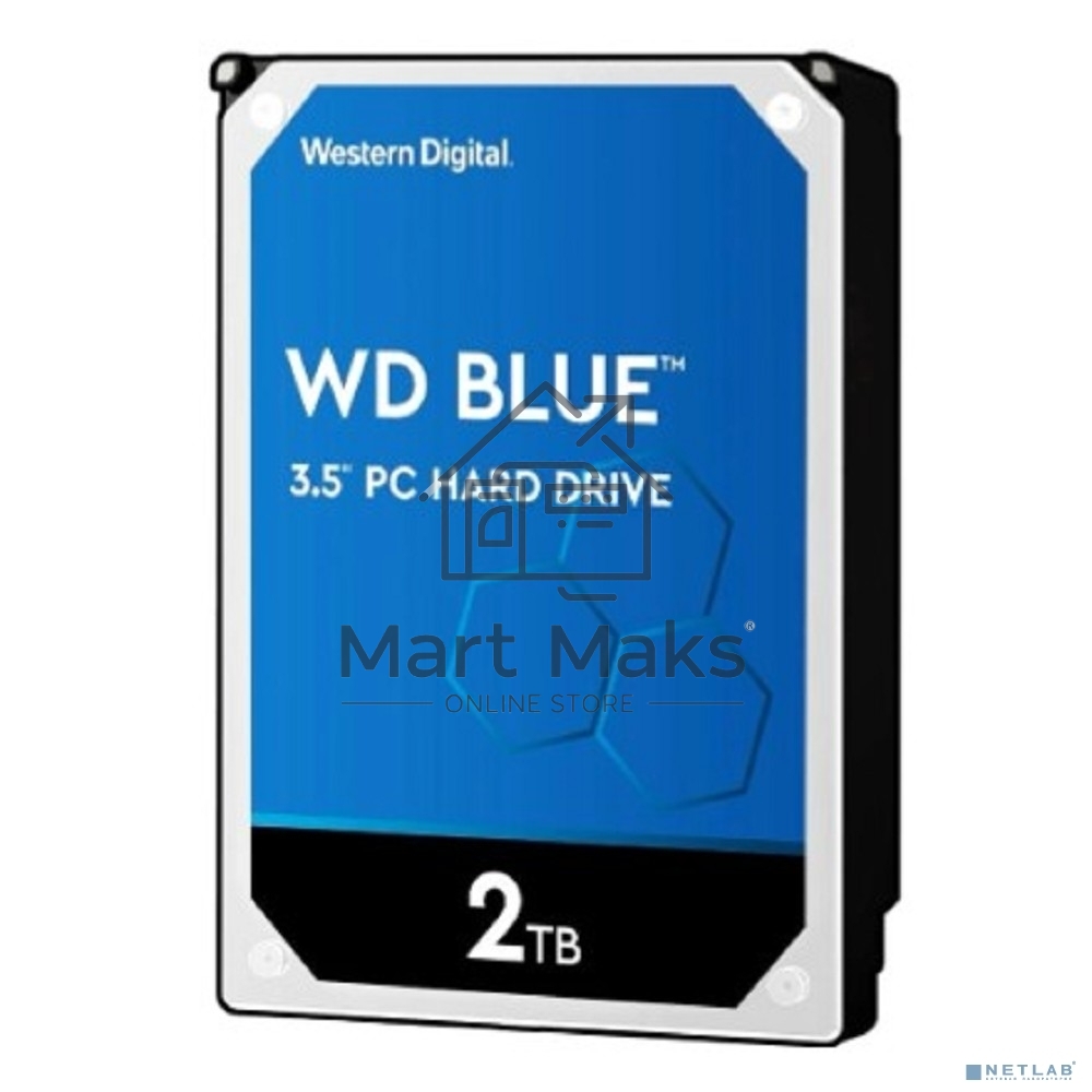 Жесткий диск WD SATA-III 2TB WD20EARZ Desktop Blue (5400rpm) 64Mb 3.5