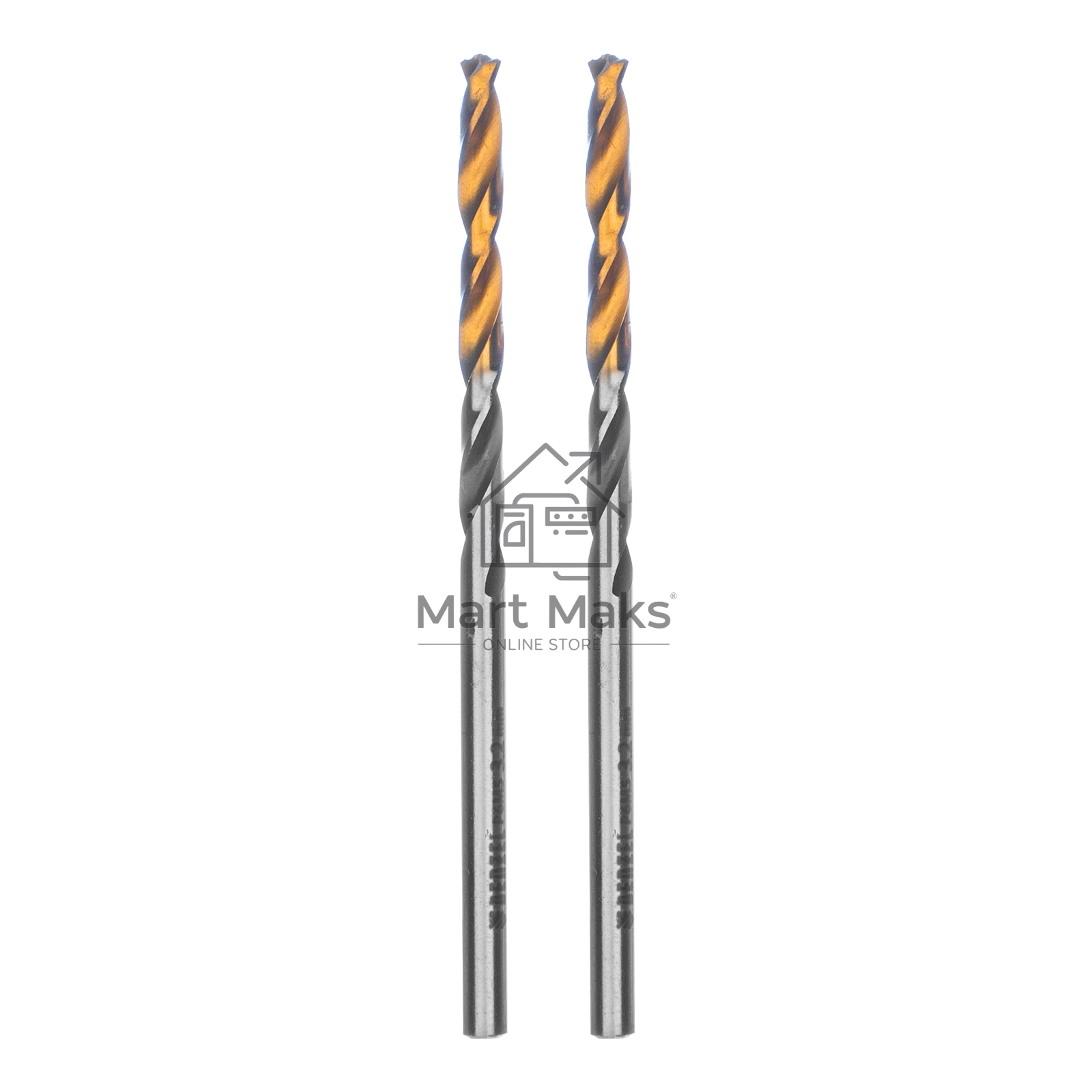 Сверло спиральное по металлу 3,2 x 65мм, Р6М5, Golden Tip, многогранная заточка, 2шт. Denzel