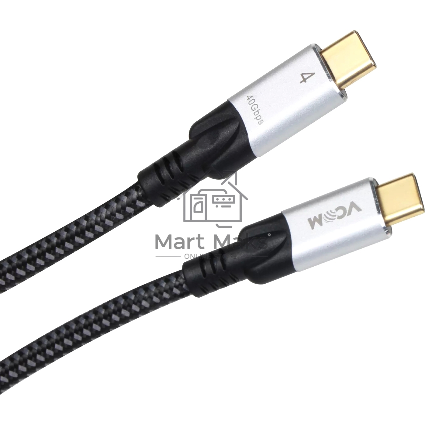 Кабель USB4 TCM--TCM, 5K@60Hz, 40GBps, PD 240W, 5A, VCOM, 1.2м