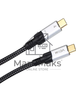 Кабель USB4 TCM--TCM, 5K@60Hz, 40Gbps, PD 240W, 5A, VCOM, 1.2м
