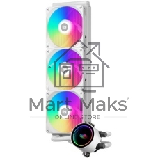 Система жидкостного охлаждения PcCooler DA360 WH ARGB Soc-AM5/AM4/1200/1700/1851 белый 4-pin Al 300W Ret (DA360-WHAWXX-GL)