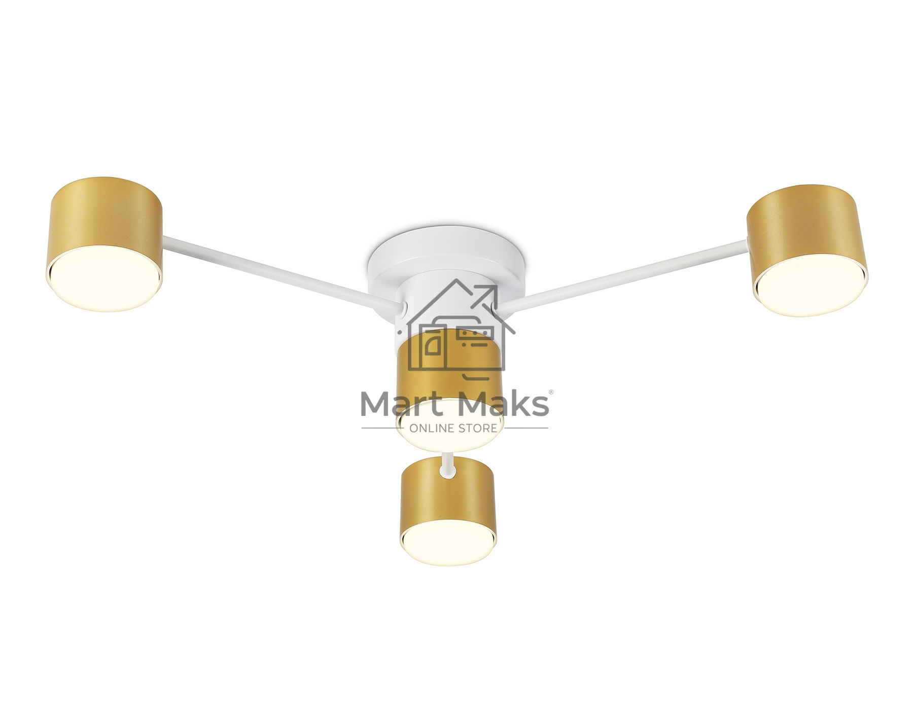 Потолочный светильник Ambrella light FL51720/4 WH/GD белый/золото GX53/4 max 12W 645*135
