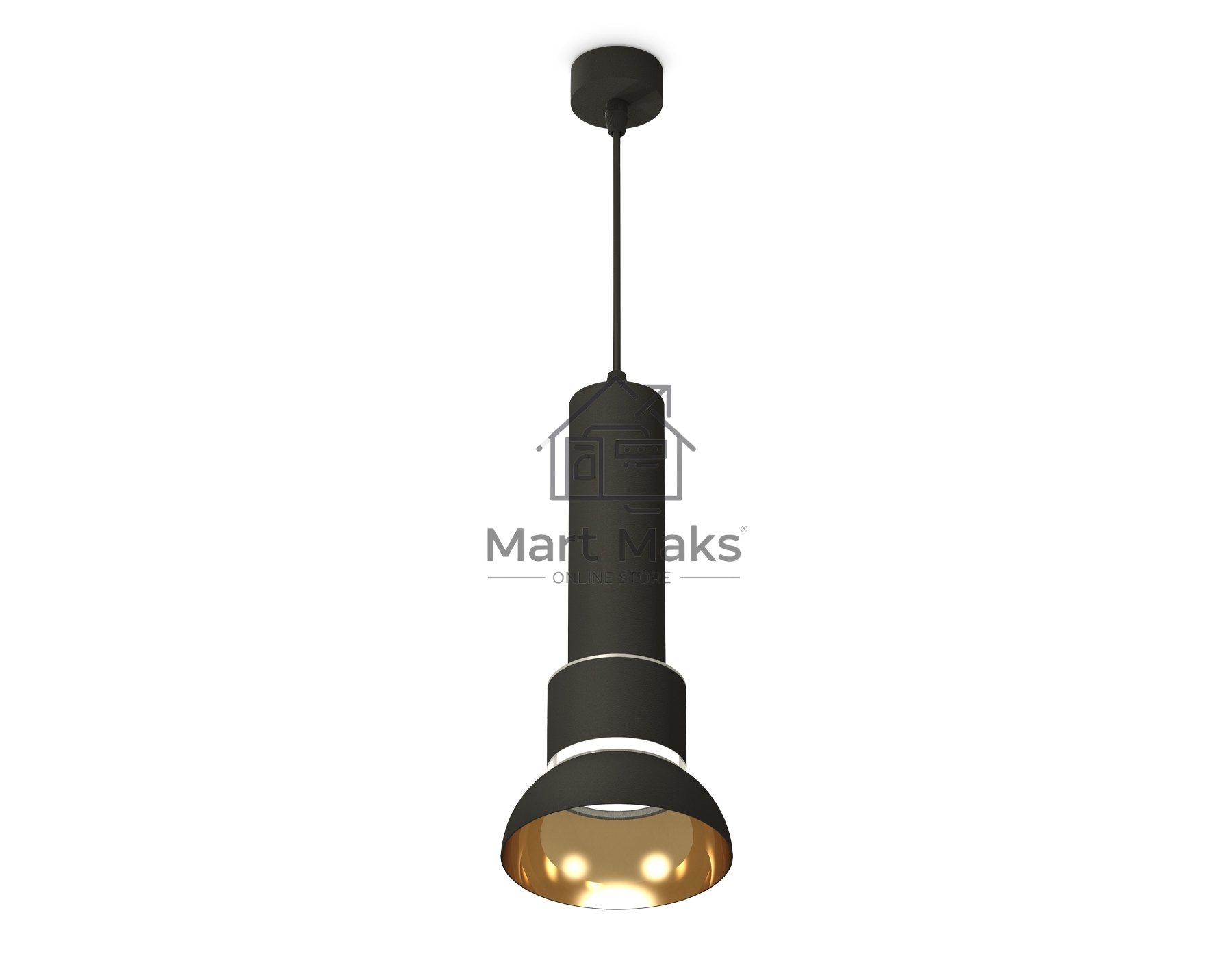 Светильник Ambrella Light XP8111007 SBK/PYG/CL черный песок/золото желтое полированное/прозрачный GX53