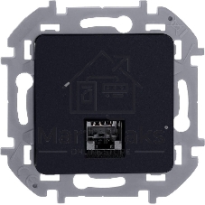 Информационная розетка RJ 45 - категория 5e - UTP - INSPIRIA - антрацит