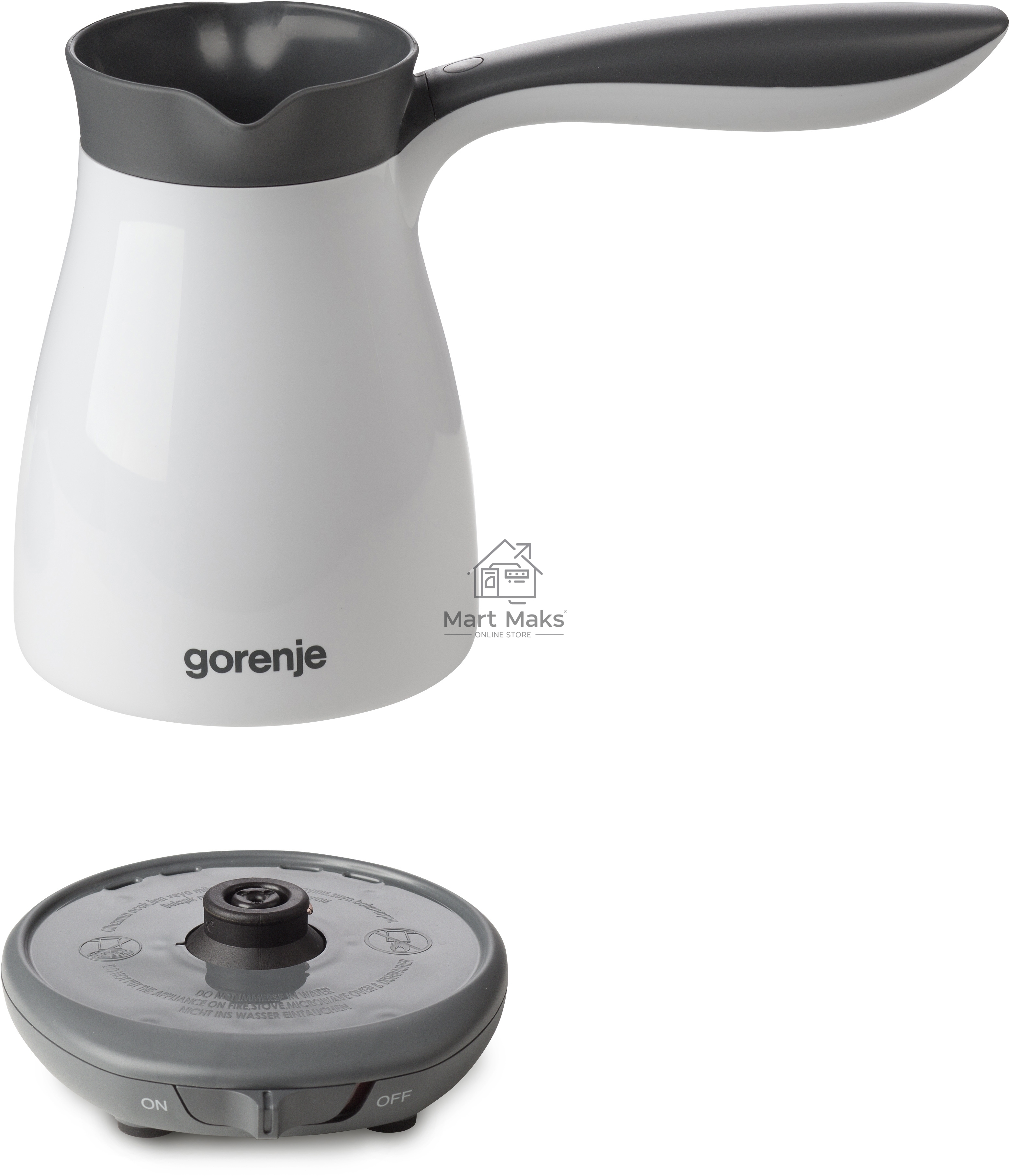 Электрическая турка Gorenje TCM330W белый, исп. кофе - молотый, 0.33 л, 550 Вт.