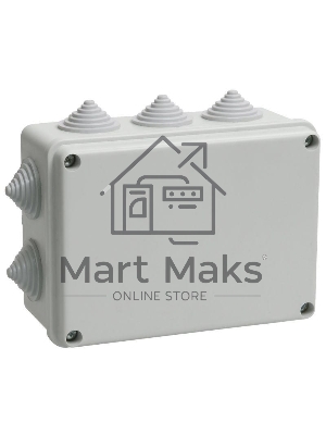 Коробка КМ41242 распаячная Iek UKO10-150-110-070-K41-55 для о/п 150х110х70 мм IP55 (RAL7035, 10 гермовводов)