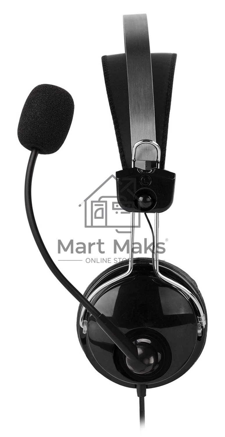 Наушники с микрофоном A4Tech HU-7P черный 2м накладные USB оголовье
