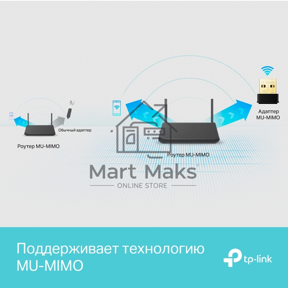 Ультракомпактный Wi-Fi USB-адаптер TP-Link Archer T3U Nano AC1300 с поддержкой MU-MIMO