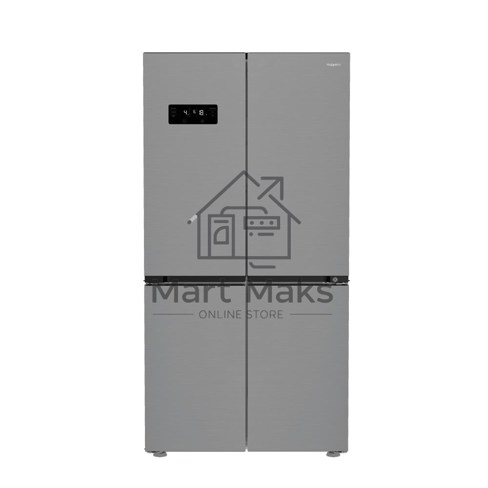 Холодильник Hotpoint HFP4 625I X нержавеющая сталь, трёхкамерный, 376/165л, морозилка снизу, No Frost, Side by Side