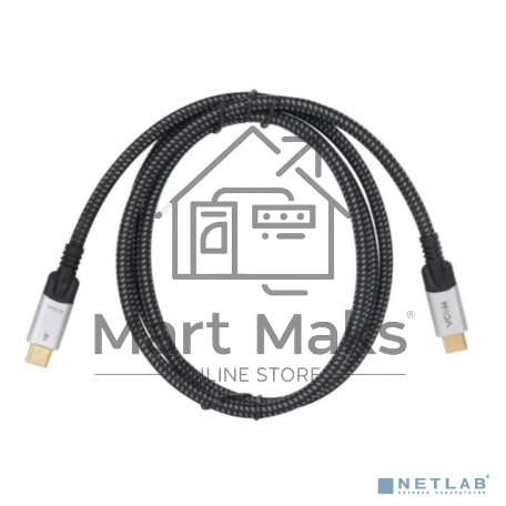 Кабель VCOM USB4 TypeC(M)--TypeC(M), 5K 60Hz, 8K 30Hz 40GBps, PD 240W, 2м CU560-2M