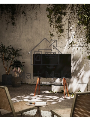 Подставка для телевизора Cactus CS-ST3647BKWN черный/орех 49