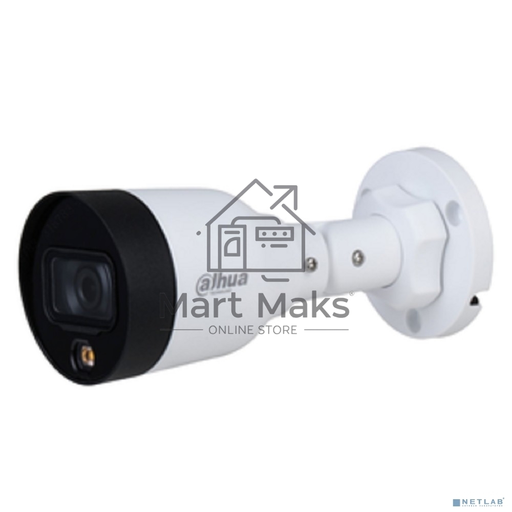 Уличная цилиндрическая IP-видеокамера Dahua DH-IPC-HFW1439SP-A-LED-0280B-S4, Full-color 4Мп, 1/3” CMOS, объектив 2.8мм, LED-подсветка до 30м, IP67, корпус: металл