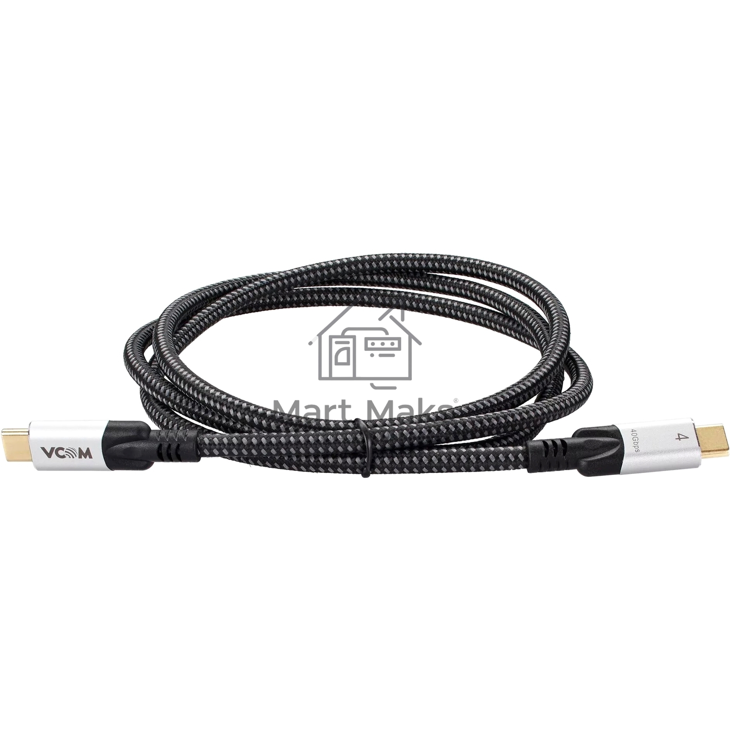 Кабель USB4 TCM--TCM, 5K@60Hz, 40GBps, PD 240W, 5A, VCOM, 1.2м