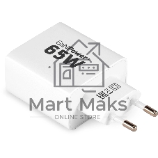 Сетевое зарядное устройство Digma Pro DPW6B 65W 3.25A (PD+QC) 2хUSB-C/USB-A универсальное белый (DPW6B5GX12WH)