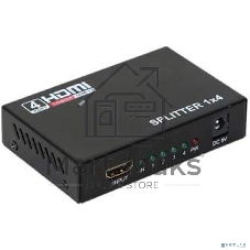 Разветвитель HDMI HDMI 4K Splitter Orient HSP0104H, 1->4, HDMI 1.4b/3D, UHDTV 4K(3840x2160)/HDTV1080p/1080i/720p, HDCP1.2, внешний БП 5В/1.5A, метал.