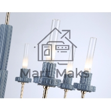 Люстра Ambrella light LH53126/8 GD/WH/GB золото/белый/серо-синий 13W 3000K D720*1120