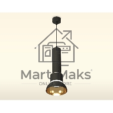Светильник Ambrella Light XP8111007 SBK/PYG/CL черный песок/золото желтое полированное/прозрачный GX53