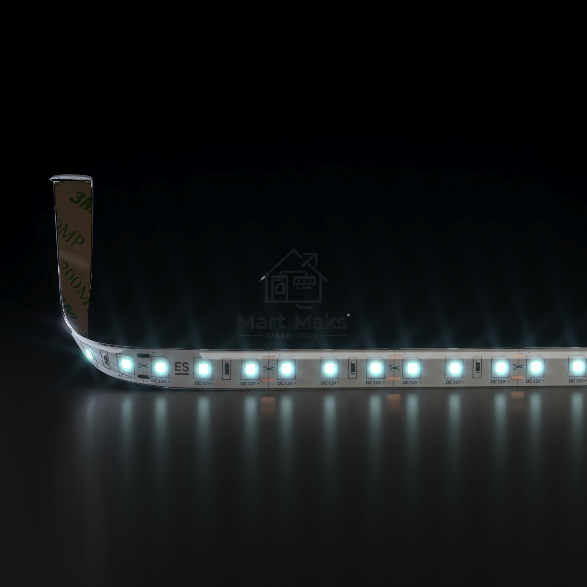Лента светодиодная 2835 12V 120Led 9,6W IP65 / 120Led 9,6W IP65 6500K холодный белый