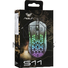 Мышь AULA S11 Чёрный + Многоцветная подсветка