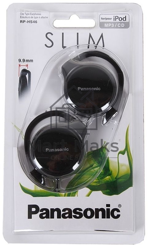 Наушники накладные Panasonic RP-HS46E-K 1.1м черный проводные (крепление за ухом)