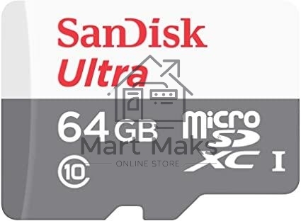 Флеш карта microSD 64GB SanDisk microSDXC Class 10 Ultra UHS-I 100MB/s