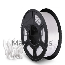 Филамент NVPrint Silk PLA+ White для 3D печати диаметр 1.75мм длина 330 метров масса 1 кг